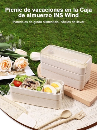 Imagen Bento Box Caja De Almuerzo 3 Capa Est. Japonesa  - 2185