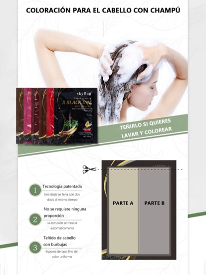 SHAMPOO 3 EN 1 COLOR NEGRO 1003